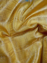Handmade Yellow Gold Banarasi Tissue Silk Saree with Meenakari | Tissue Silk Saree | Gold Color Saree - Kaash