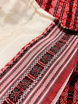 Handwoven Ivory and Red Color Pure Bengal Soft Cotton Saree - Kaash