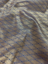 Hot Pink, Purple Border with Blue Traditional Banarasi Handloom Soft Silk Saree - Kaash