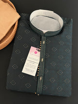 Hunter Green Color Indian kurta for Men - Kaash