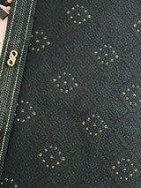 Hunter Green Color Indian kurta for Men | Embossed Embroidery Zari | Sherwani Style Kurta | Indian Wedding Kurta | Bottle Green Mens Kurta - Kaash