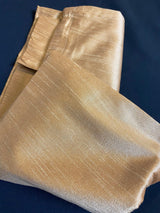 Designer Sea Green Soft Raw Silk Men Kurta Pajama Set with Zari Embroidery design | Peach Color Kurta