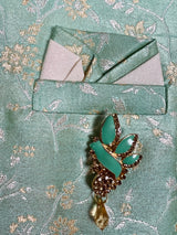 Green Color Boys 3pcs Kurta Pajama with Jacket in Floral Pattern | Kids Wear | Boys Ethnic Wear | Boys Kurta Pajama