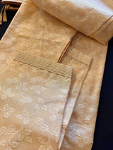 Beige Gold Floral Self embroidered Kurta Pajama for Men | Raw Silk | Mens Ethnic Wear | Kurtas for Men | Kurta for Wedding