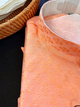 Peach Soft Silk Men Kurta Pajama Set with embroidery design and cotton Pajama | Mens Ethnic Wear | Peach Color Kurta