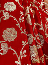 Red Traditional Banarasi Silk Saree with Gold Zari Weave | Wedding Sarees