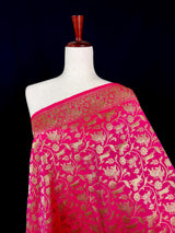 Peach Pink Color Shikargah Dupatta Semi Banarasi Silk Dupatta | Benarasi Dupatta | Dupatta for Lehangas