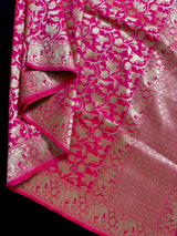 Peach Pink Color Shikargah Dupatta Semi Banarasi Silk Dupatta | Benarasi Dupatta | Dupatta for Lehangas