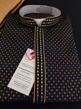 Black Color Banarasi Silk Kurta Pajama for Men | Gold Zari Weaving Ethnic Set for Men | Kurta for Men | Elegant Indian Wedding Ethnic Wear