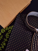 Black Color Banarasi Silk Kurta Pajama for Men | Gold Zari Weaving Ethnic Set for Men | Kurta for Men | Elegant Indian Wedding Ethnic Wear