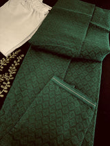 Bottle Green Soft Silk Kurta Pajama for Men | Self-Design Ethnic Wear for Weddings, Parties & Festivals