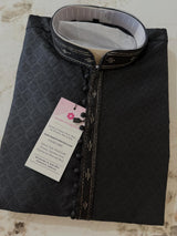 Black Color Kurta Pajama for Men | Self-Design Ethnic Wear for Weddings, Parties & Festivals