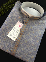 Lavender Color Men Kurta Pajama | Self Design embroidery Style with Zari Weave buttis | Mens Ethnic Wear