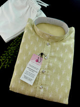 Pastel Pista Green Men Kurta with tiny Sequins | Soft Silk with Lining | Sequin Kurta with Digital Print | Indian Men Ethnic Outfit