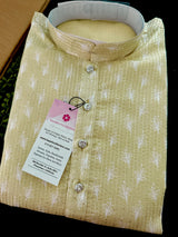 Pastel Pista Green Men Kurta with tiny Sequins | Soft Silk with Lining | Sequin Kurta with Digital Print | Indian Men Ethnic Outfit