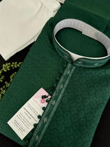 Bottle Green Soft Silk Kurta Pajama for Men | Self-Design Ethnic Wear for Weddings, Parties & Festivals