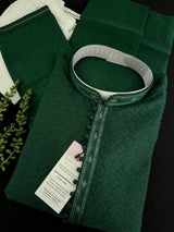 Bottle Green Soft Silk Kurta Pajama for Men | Self-Design Ethnic Wear for Weddings, Parties & Festivals