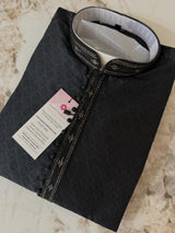 Black Color Kurta Pajama for Men | Self-Design Ethnic Wear for Weddings, Parties & Festivals