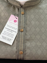 Greenish Grey Color Men Kurta Pajama Set for Men in Soft Silk | Mens Ethnic Wear| Indian Men Clothing | Men Kurta Pajama