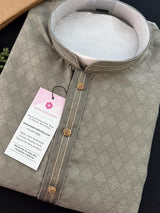 Greenish Grey Color Men Kurta Pajama Set for Men in Soft Silk | Mens Ethnic Wear| Indian Men Clothing | Men Kurta Pajama