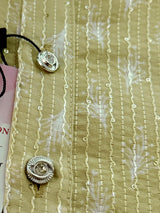 Pastel Pista Green Men Kurta with tiny Sequins | Soft Silk with Lining | Sequin Kurta with Digital Print | Indian Men Ethnic Outfit