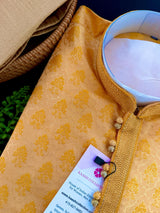 ReadytoWear Mango Yellow Color Men Kurta for Party, Festival and Wedding Mens Wear | Yellow Color Kurta Sets for Men