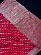 Strawbeery Color Soft Mashru Silk handloom Saree with Tanchoi and Muted Gold Zari Weave | Banarasi Mashru Silk Saree | Pink Color Saree