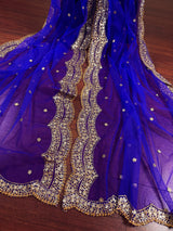 Royal Blue Net dupatta — Kaash Collection
