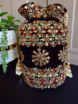 Pearl Potli Bag | Pearl Handbags | Wedding Purse in Pearl | Handmade, Embellished Long Potli Bags for Wedding and Gifts | Pearl Bag for Gift