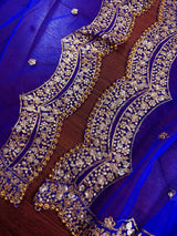 Royal Blue Net dupatta — Kaash Collection