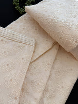 Light Gold Men Kurta Pajama with Embossed Embroidery and Zari | Sherwani Style Kurta | Wedding Kurtas | Kurta Store