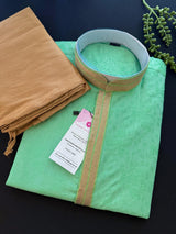 Readymade Green Color Men Kurta Pajama for Men with Intricate Self Design | Men Kurta Pajama