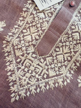 Pastel Lilac Color 100 Percent Premium Cotton Kurta with Pajama | Emberiodery Kurta with Cotton Lining | Cotton Mens Kurta Set