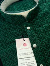 Green Color Chikankari Lucknowi Georgette Men Kurta Pajama Set with Lining | Chikhankari Kurtas | Mens Ethnic Wear | Kaash Kurtas