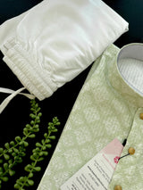 Green Color Designer Kurta with Digital Print in Soft Butter Silk with Thread and Sequence Work | Mens Ethnic Wear