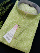 Green Color Soft Cotton Silk Kurta Pajama Set for Men | Kurta for Mehandi and Sangeet