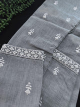 Grey Color 100 Percent Premium Cotton Kurta with Pajama | Emberiodery Kurta with Cotton Lining | Cotton Mens Kurta Set