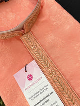Peach Color Men Kurta Pajama | Pastel Color Kurta for Men | Designer Indian Kurtas for Men | Mens Ethnic