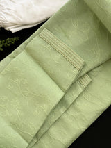 Raw Silk Pista Green Men Kurta Pajama with Self Design Material | Mens Ethnic Wear | Gift For Him | Indian Kurta