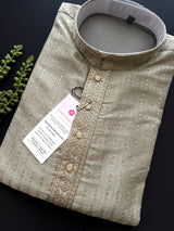 English Grey Color Emberiodery Kurta for Men | Men Emberiodery Kurtas for Parties and Weddings | Perfect Gift for Him