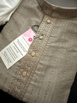 English Grey Color Emberiodery Kurta for Men | Men Emberiodery Kurtas for Parties and Weddings | Perfect Gift for Him