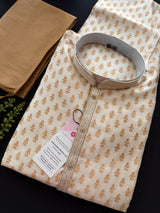 Gold Color Brocade Banarasi Silk Men Kurta with Weave Work | Mens Ethnic Wear | Indian Men Clothing USA | Wedding Wear Kurtas | Kurta Pajama