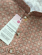 Peach Color Designer Kurta with Floral Digital Print in Soft 100% Cotton with Emberiodery and Sequin Work | Mens Ethnic Wear