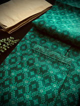 Green Color Soft Satin Silk Kurta with Zari Butti Weave | Kurta Pajama for Men | Kurta with Lining | Fancy Kurta Pajama | Men Wedding Kurta