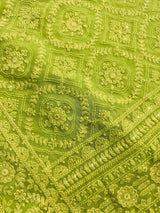 Parrot Green Color Pure Georgette Saree with Chikankari and Sequin | Parrot Green Color Saree | Chikankari Sarees | Party Wear Sarees