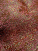 Statement Handmade Pure Banaras Cotton Silk Kalamkari Saree in Peach Color with Wide Borders | Kalamakari Saree