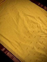 Pale Yellow with Muave Color Cotton Silk Handloom Saree | Venkatagiri Saree | Cotton Silk Sarees