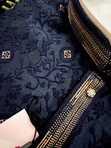 Blue Color Indian Kurta for Men | Embossed Embroidery and Zari | Sherwani Style Kurta | Indian Wedding Kurta