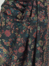 Grey Color Premium Pashmina Kani Weave Kashmiri Shawl | Kani Weave Cashmere Wrap | Wool Stole and Wraps | Ships from California