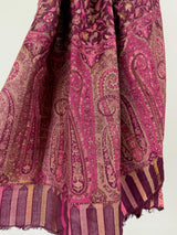 Purple Kashmiri Kani Jaal Weave | Purple Color Cashmere Wrap | Wool Shawl for Gift | Luxury Gifts for Weddings | Kani Weave Shawl